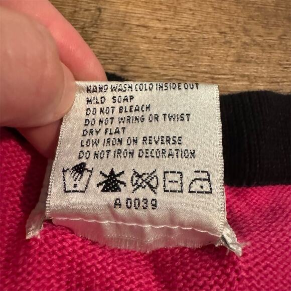 Quacker Factory Pink Cardigan Sweater 3D Embroidered Art to Wear Potted Plants - Picture 8 of 11